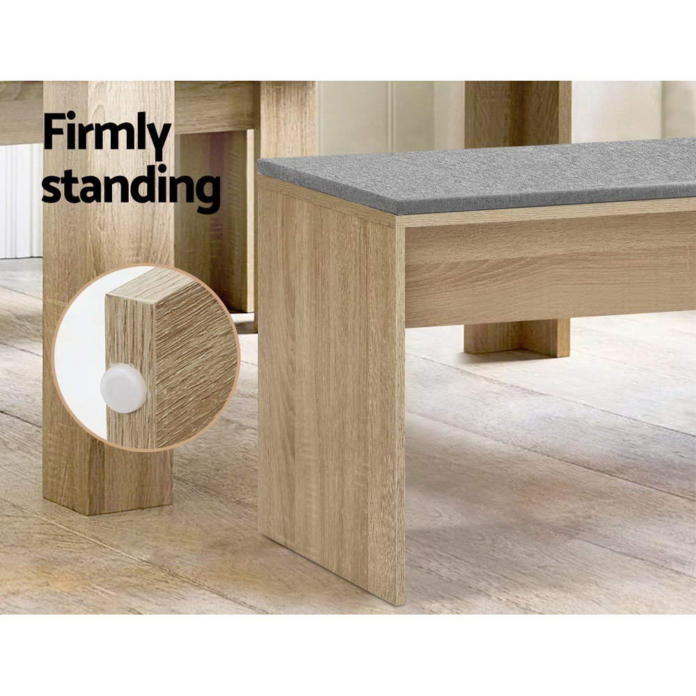 NNEDSZ Dining Bench NATU Upholstery Seat Stool Chair Cushion Kitchen Furniture Oak 90cm-4