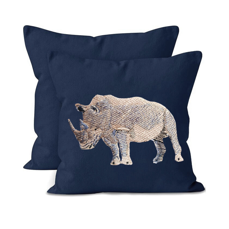 Cushion Covers- Rhino Embroidery-2