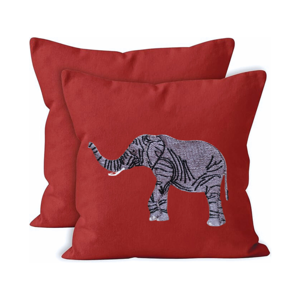 Cushion Covers- Elephant Embroidery-3