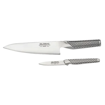Global 2-Piece Kitchen Knife Set - Cromova 18 Steel Chef Knife & Peeler Knife | Premium Quality-0