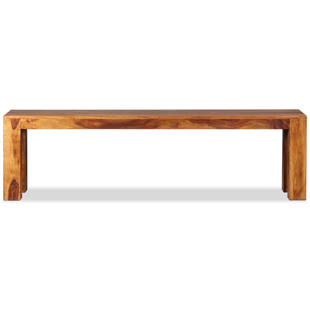 vidaXL Bench Wooden House Hallway Entryway Hall Bench Solid Wood Sheesham-2