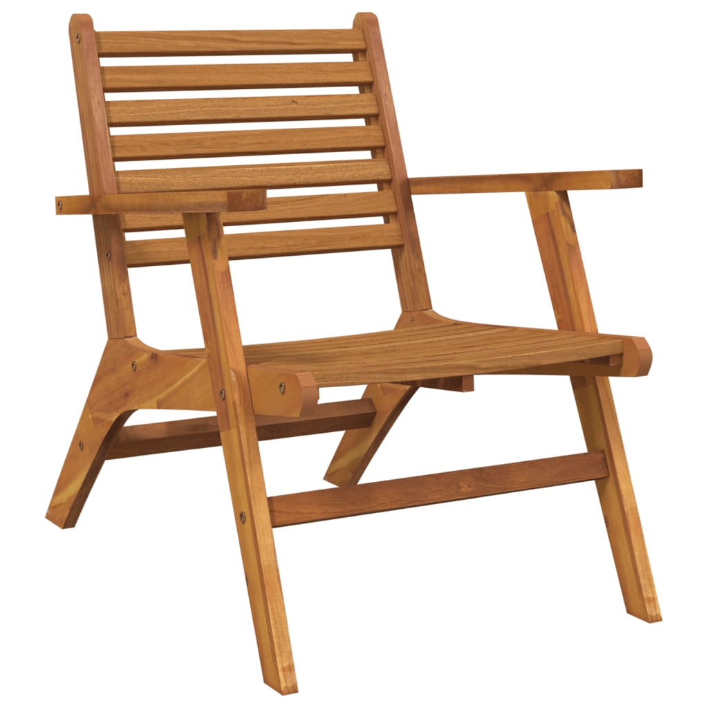 NNEVL Garden Chairs 2 pcs Solid Wood Acacia-2