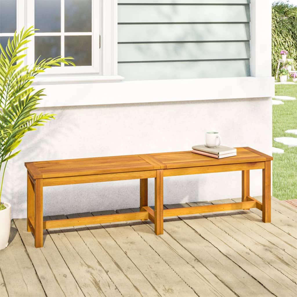 vidaXL Garden Bench Wooden Patio Park Bench Outdoor Seating Solid Wood Acacia-2