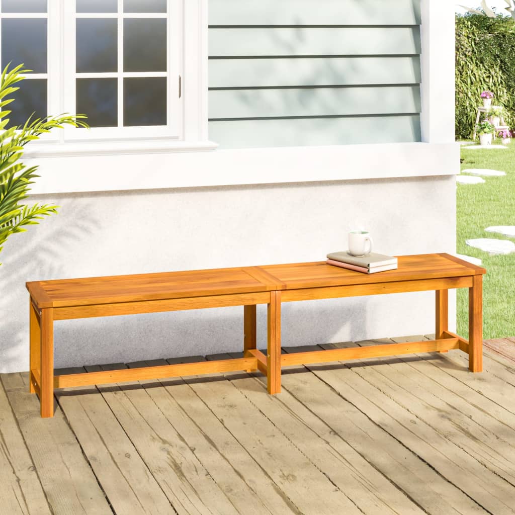 vidaXL Garden Bench Wooden Patio Park Bench Outdoor Seating Solid Wood Acacia-5