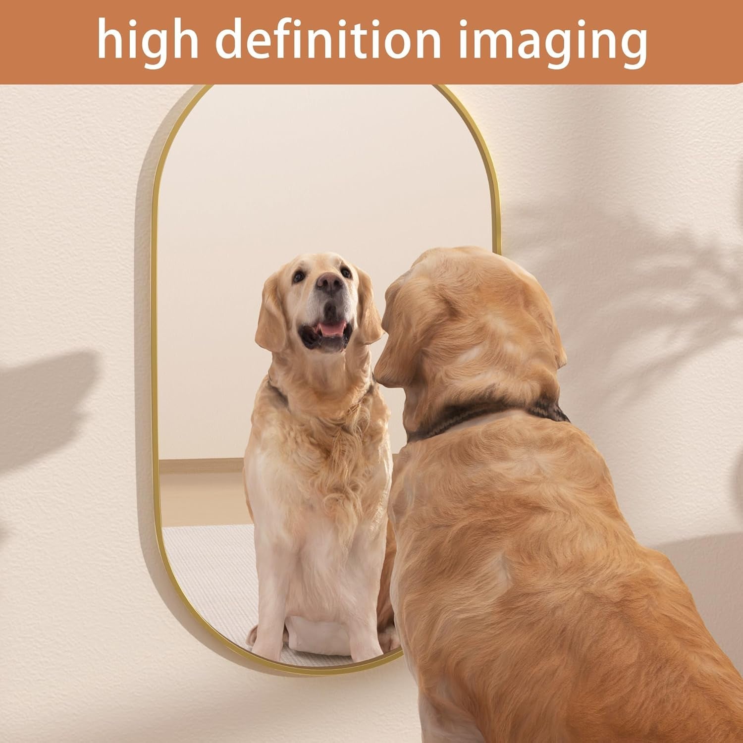 Oval Mirrors,Oval Bathroom Mirrors,20X28 Gold Mirror for Wall,Wall Mirror,Bathroom Mirrors for over Sink(Gold)-2