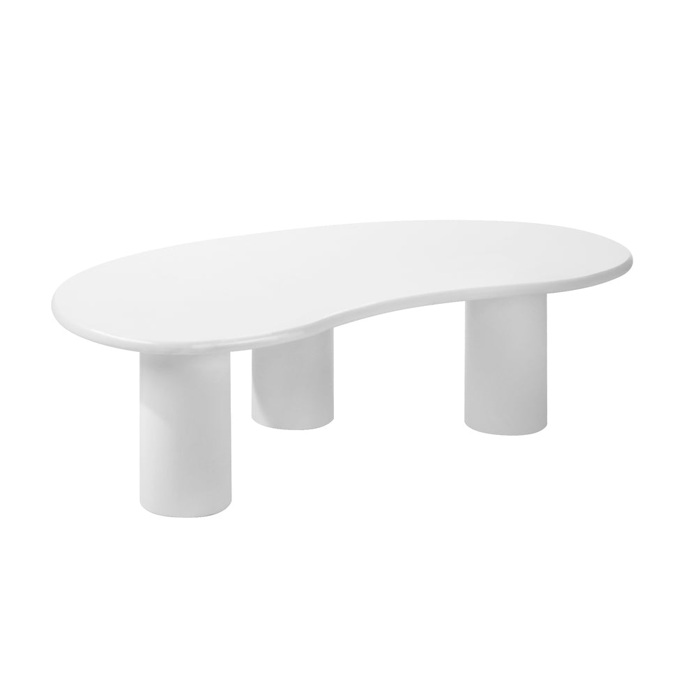 NNEED Coffee Table Side Tables Living Room Irregular White-0
