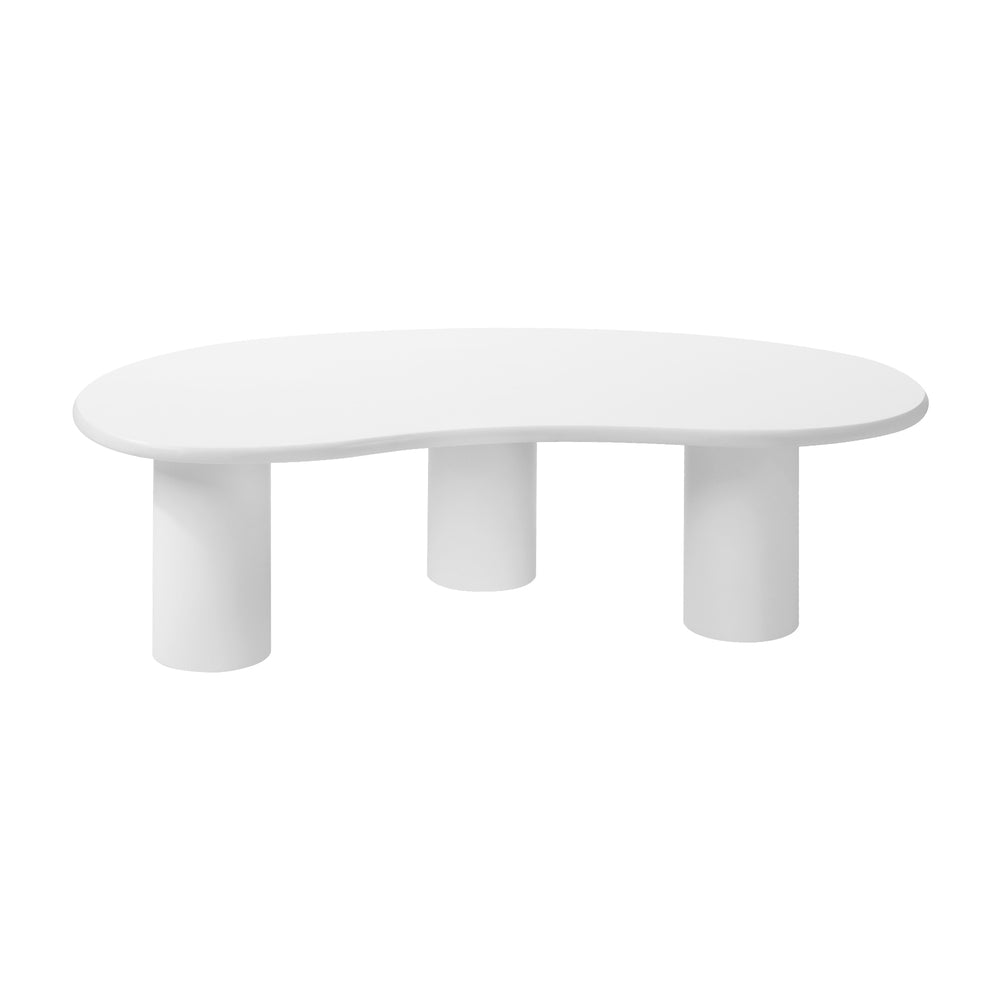 NNEED Coffee Table Side Tables Living Room Irregular White-4