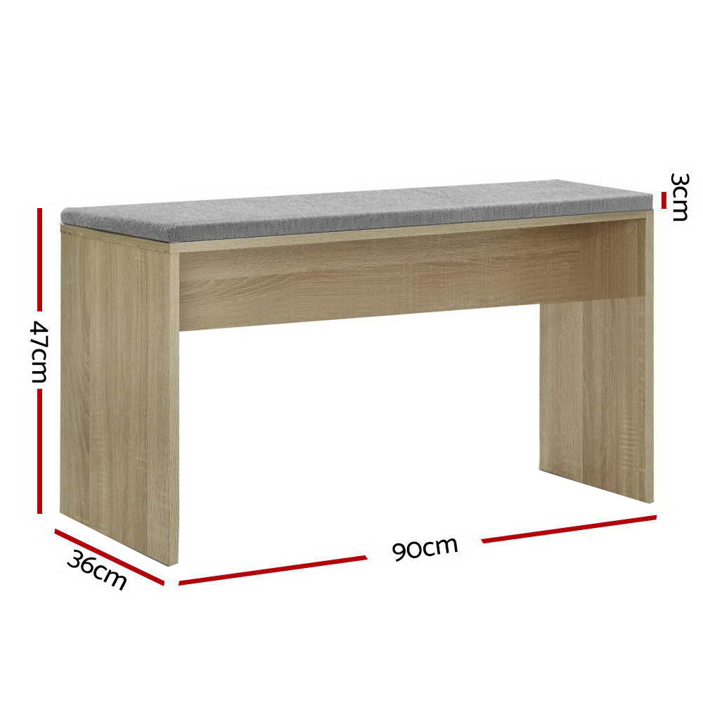 NNEDSZ Dining Bench NATU Upholstery Seat Stool Chair Cushion Kitchen Furniture Oak 90cm-1