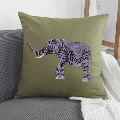 Cushion Covers- Elephant Embroidery-1