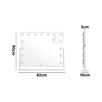 NNEED Makeup Mirrors LED Bluetooth Rotatable 58x46cm-1