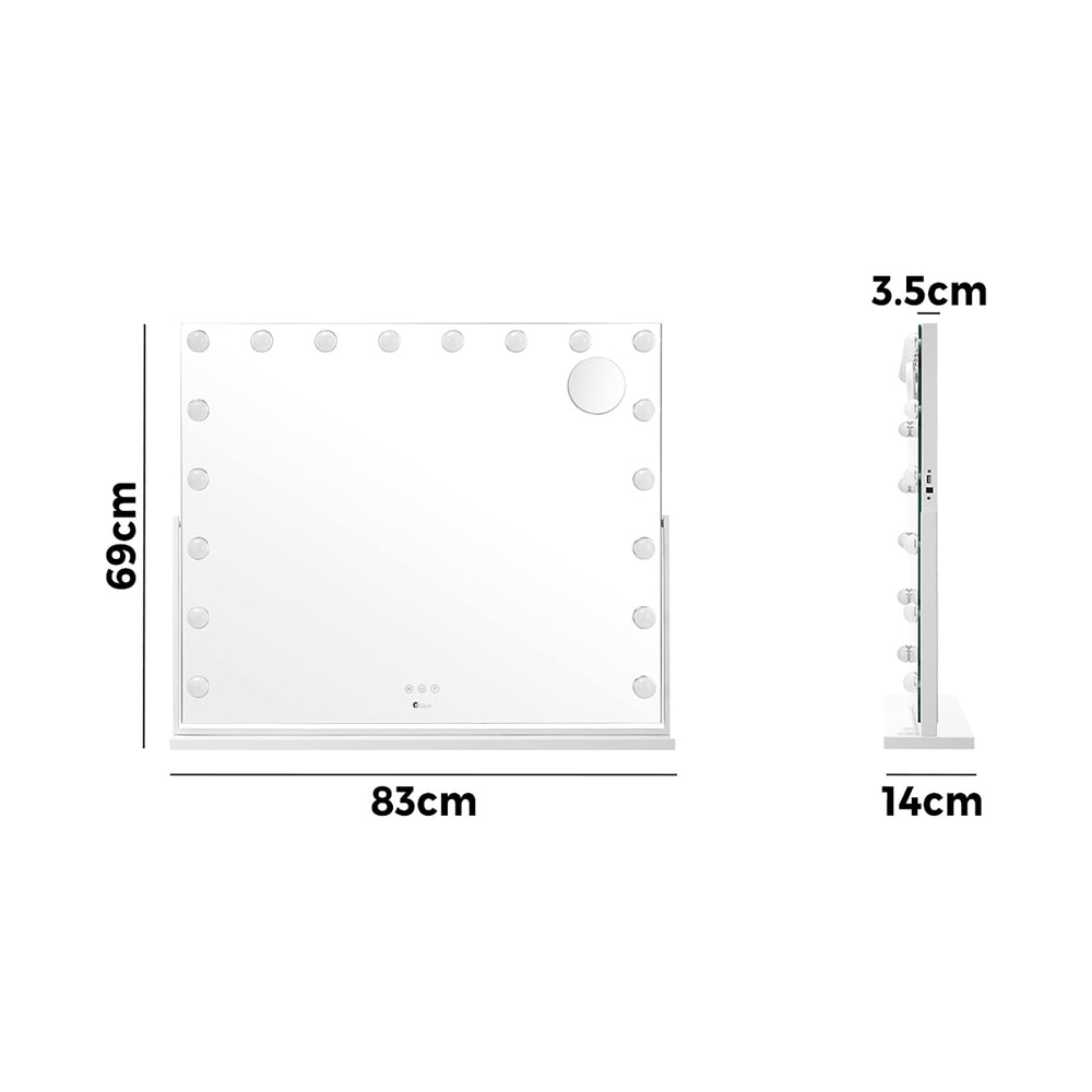 NNEED Makeup Mirrors LED Bluetooth Rotatable 80x65cm-1
