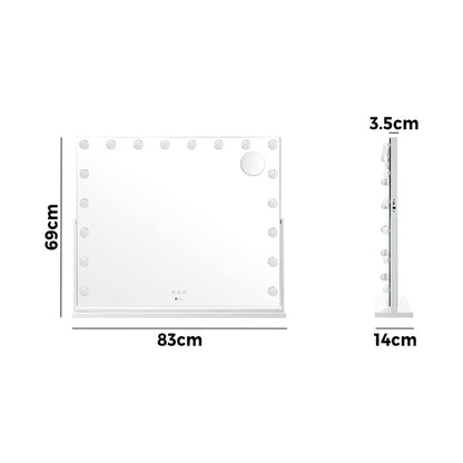 NNEED Makeup Mirrors LED Bluetooth Rotatable 80x65cm-1