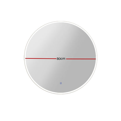 NNEDSZ LED Wall Mirror Bathroom Light 80CM Decor Round decorative Mirrors-1