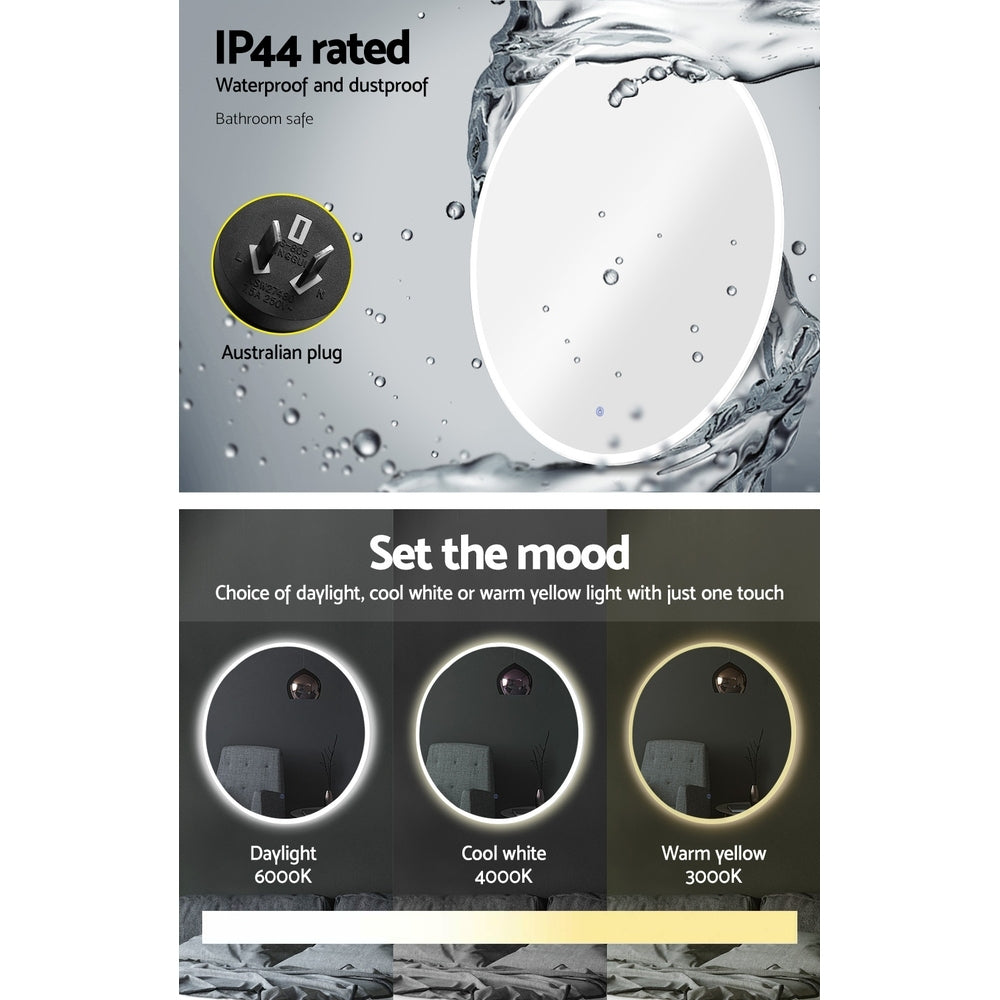 NNEDSZ LED Wall Mirror Bathroom Light 80CM Decor Round decorative Mirrors-3