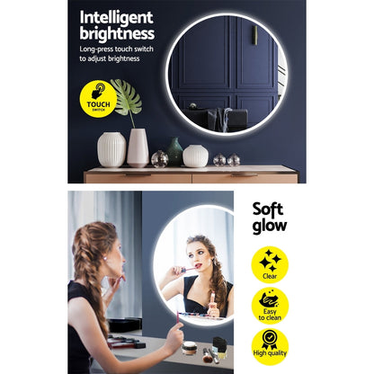 NNEDSZ LED Wall Mirror Bathroom Light 80CM Decor Round decorative Mirrors-4