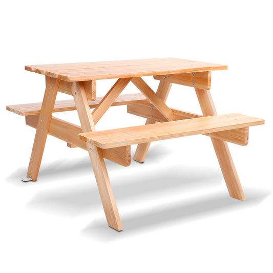 NNEDSZ Kids Wooden Picnic Bench Set-0
