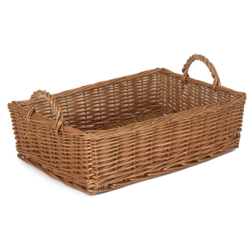Large Rectangular Bread Display Wicker Tray-3