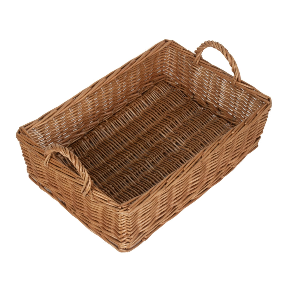 Large Rectangular Bread Display Wicker Tray-0