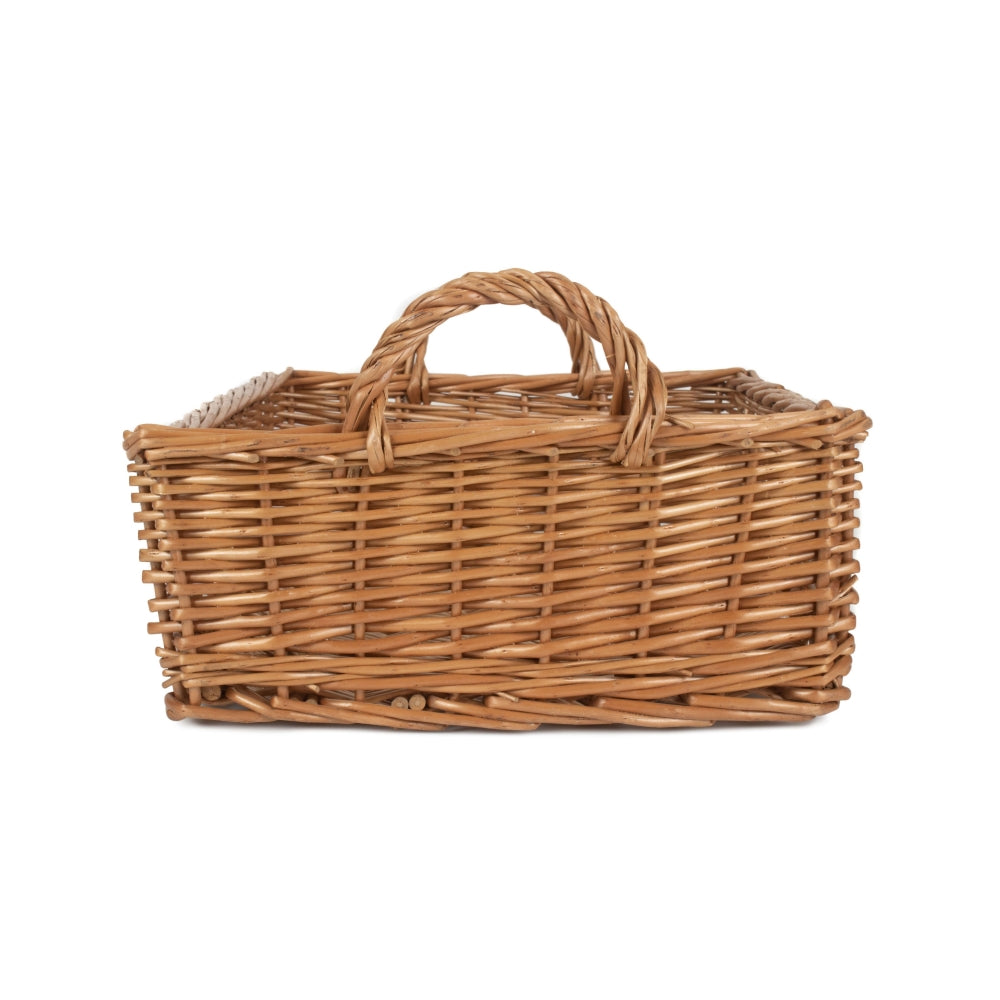 Large Rectangular Bread Display Wicker Tray-2