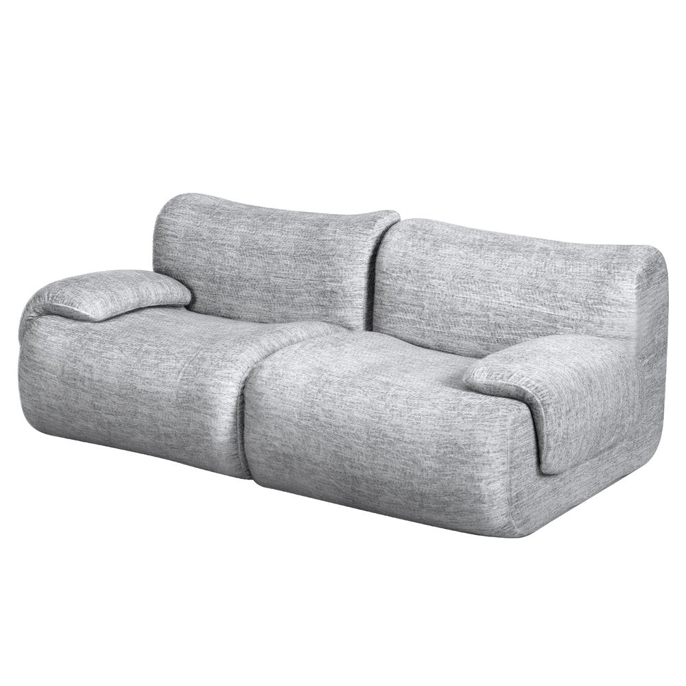 Artiss 2 Seater Sofa Modular Sectional Sofas Couch Bed No Assembly Living Room Grey-3