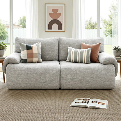Artiss 2 Seater Sofa Modular Sectional Sofas Couch Bed No Assembly Living Room Grey-0