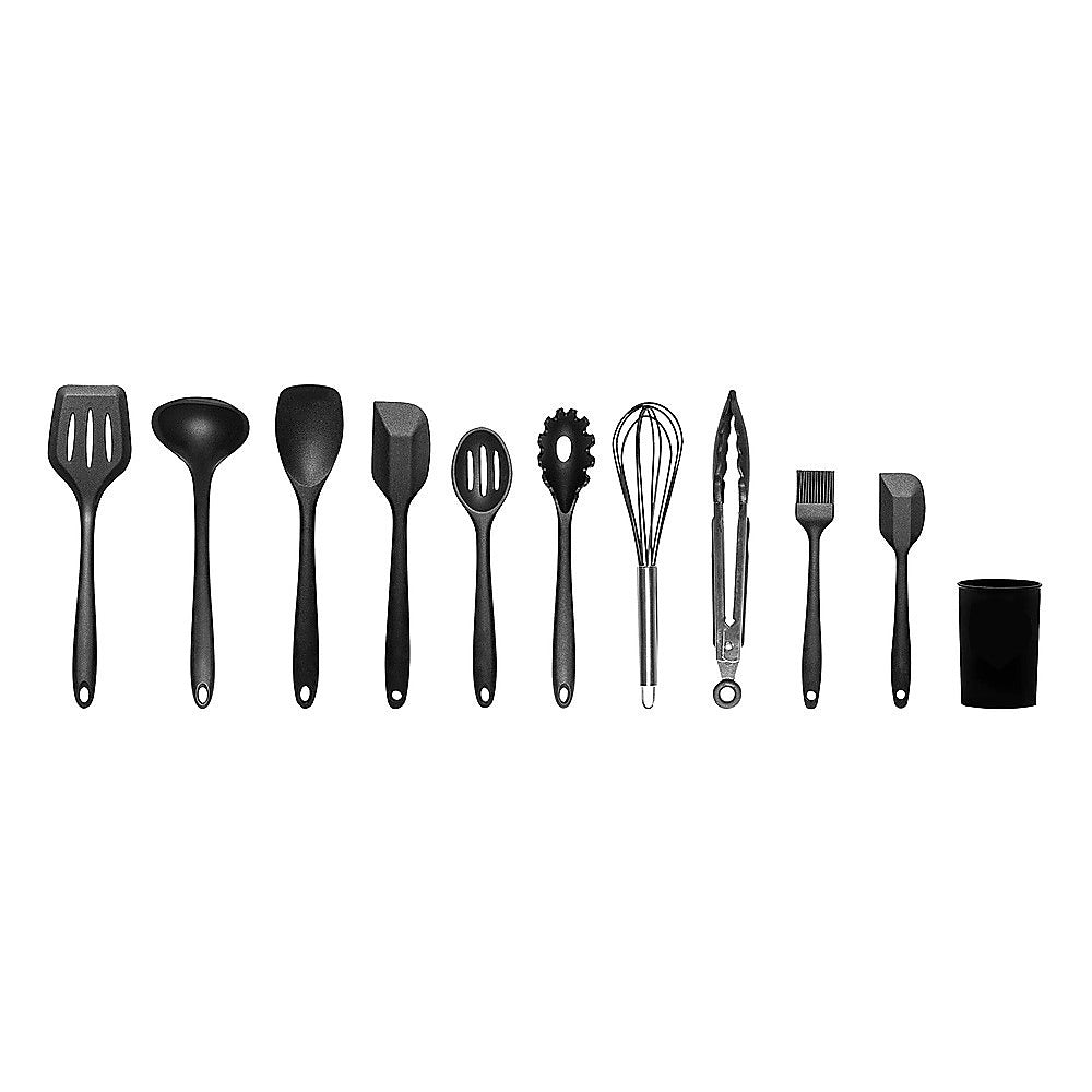 NNEDSZ 11pcs Kitchen Utensil Set Silicone Heat-Resistant Non-Stick Kitchen Utensils kit-0