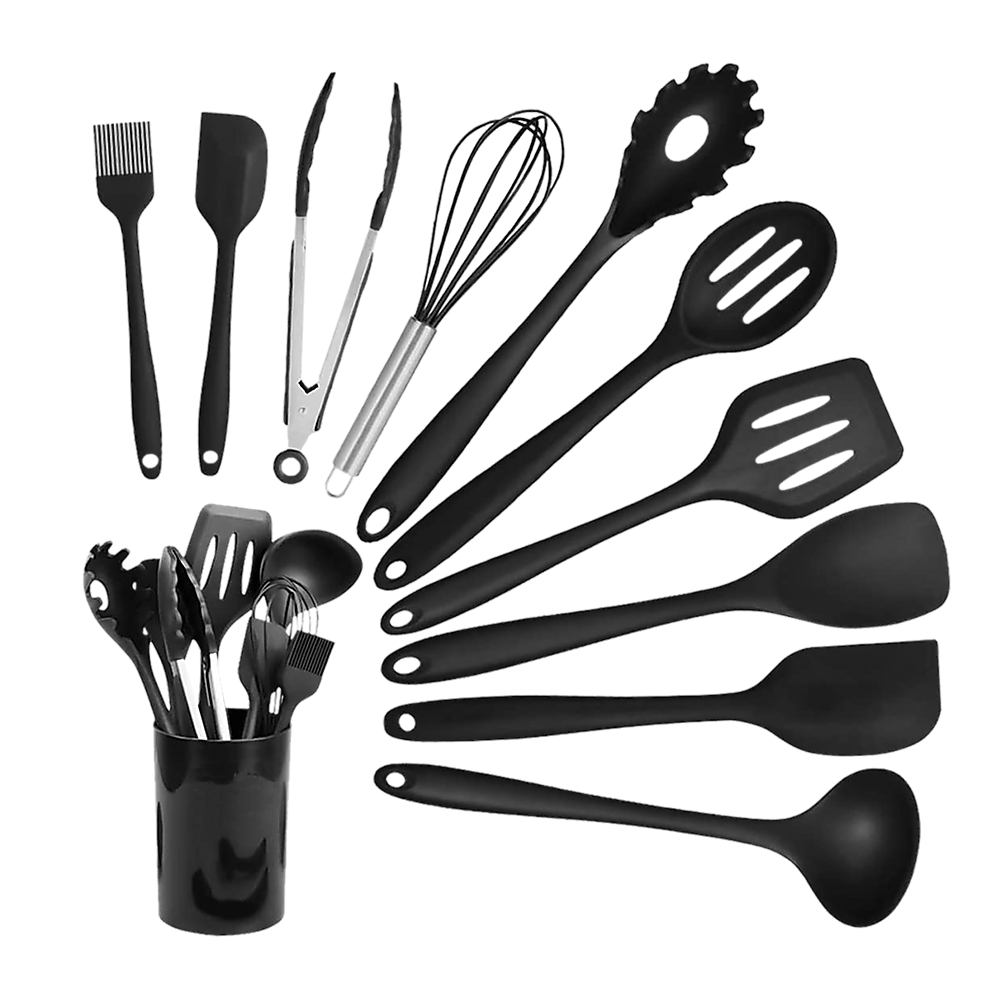 NNEDSZ 11pcs Kitchen Utensil Set Silicone Heat-Resistant Non-Stick Kitchen Utensils kit-4