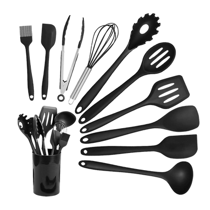 NNEDSZ 11pcs Kitchen Utensil Set Silicone Heat-Resistant Non-Stick Kitchen Utensils kit-4