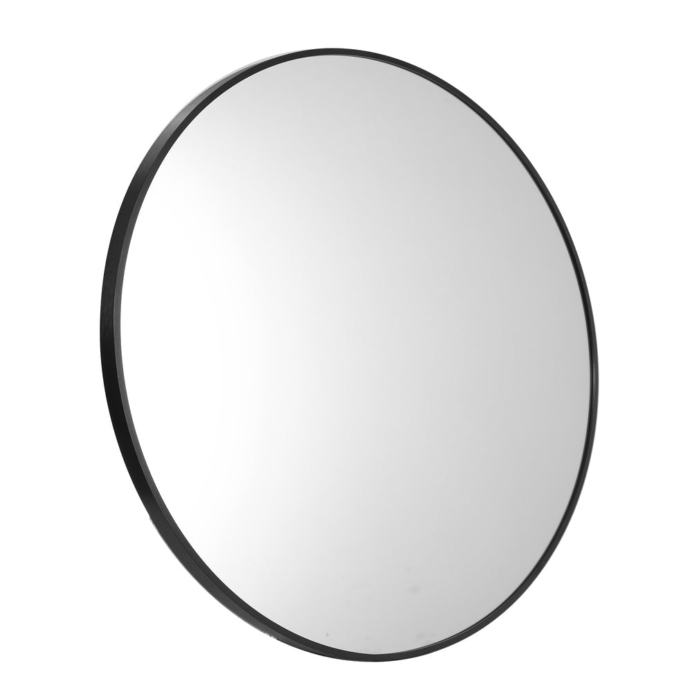 NNEED Wall Mirrors Round 50cm Black-0
