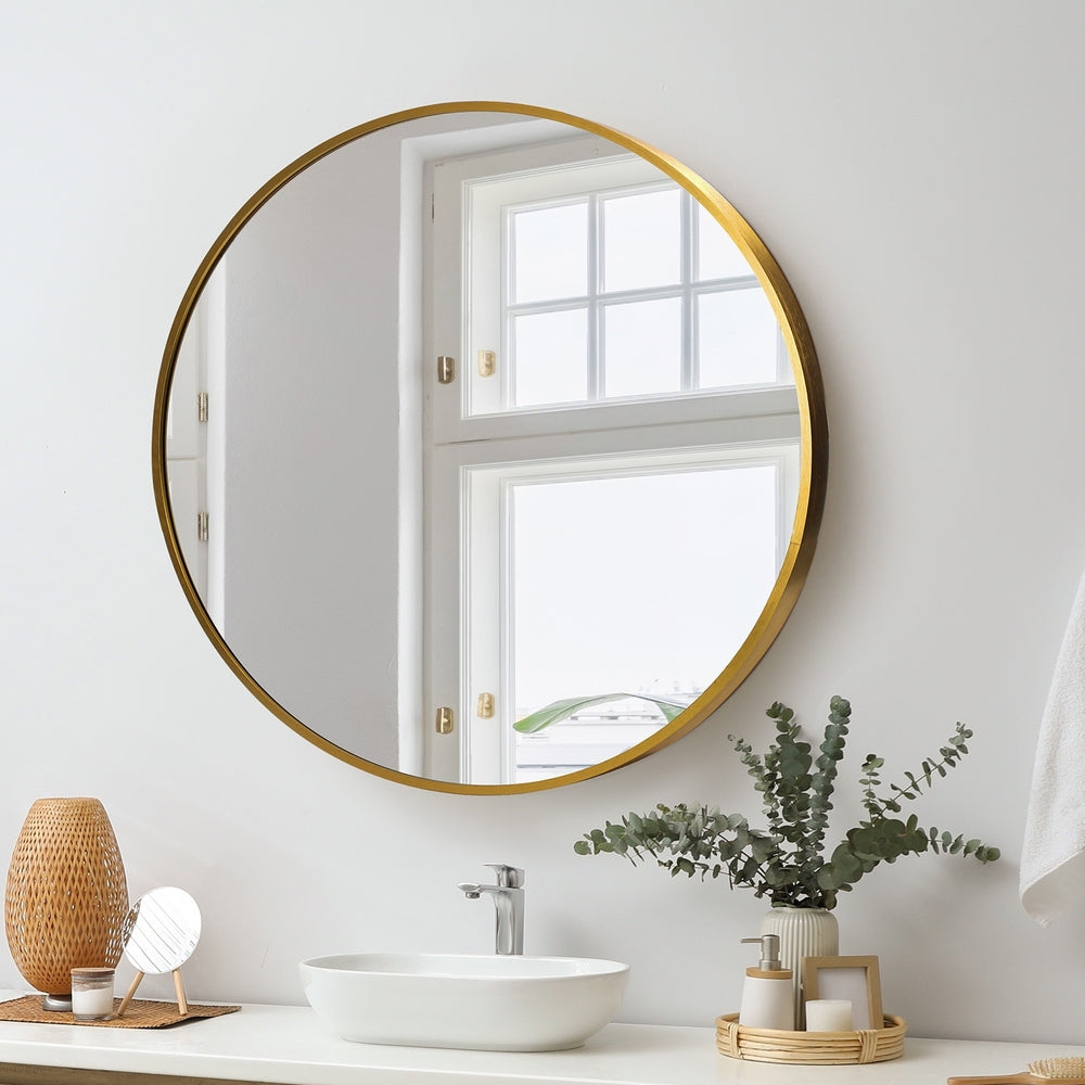 NNEED Wall Mirrors Round 70cm Gold-1