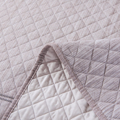 DaDa Bedding Whimsical Lavender Grey Cottage Soft Quilted Coverlet Bedspread Set (JHW866)-2