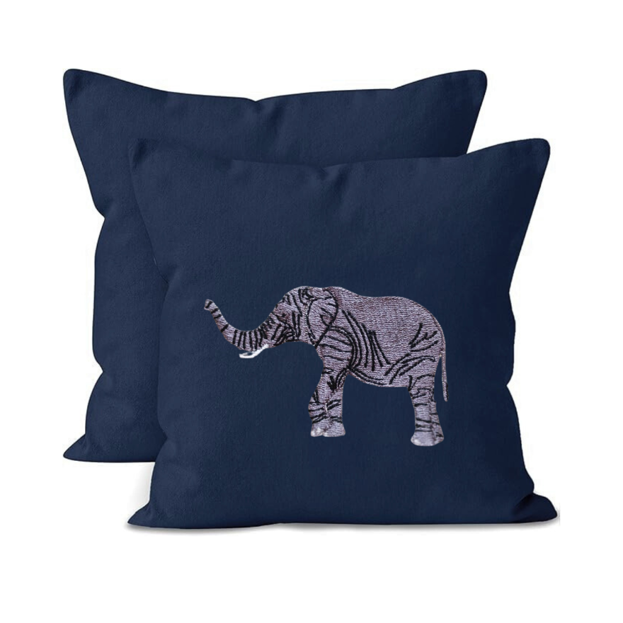 Cushion Covers- Elephant Embroidery-2
