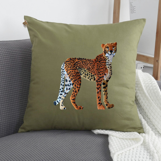 Cushion Covers- Cheetah Embroidery-0