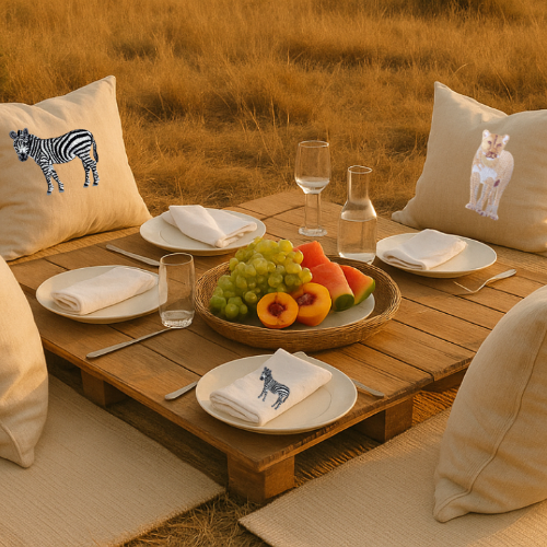 Cushion Covers- Zebra Embroidery-4