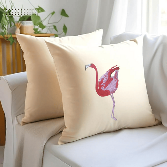 Cushion Covers- Flamingo Embroidery-0
