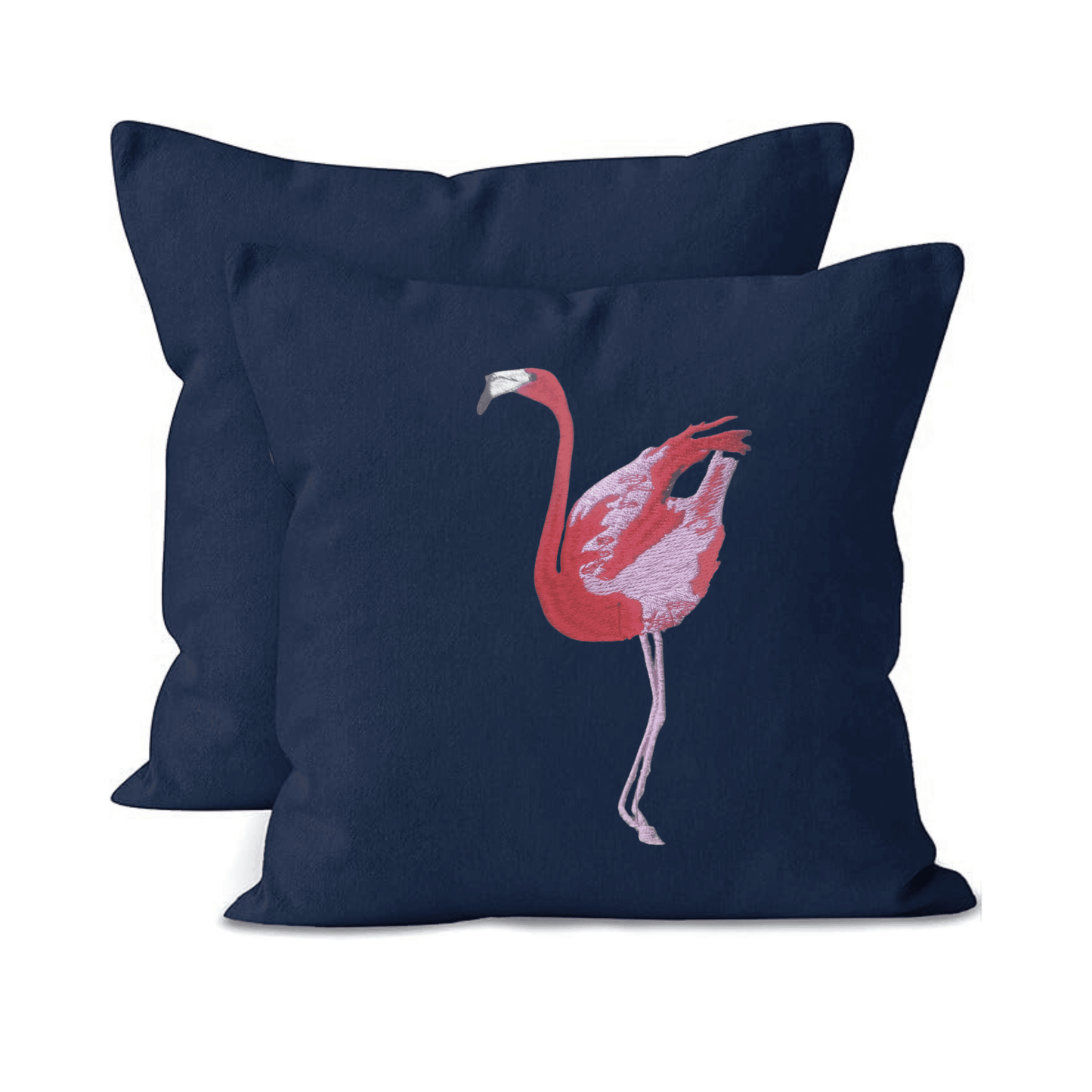 Cushion Covers- Flamingo Embroidery-1