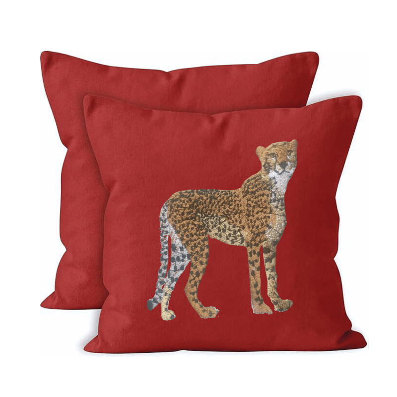 Cushion Covers- Cheetah Embroidery-3
