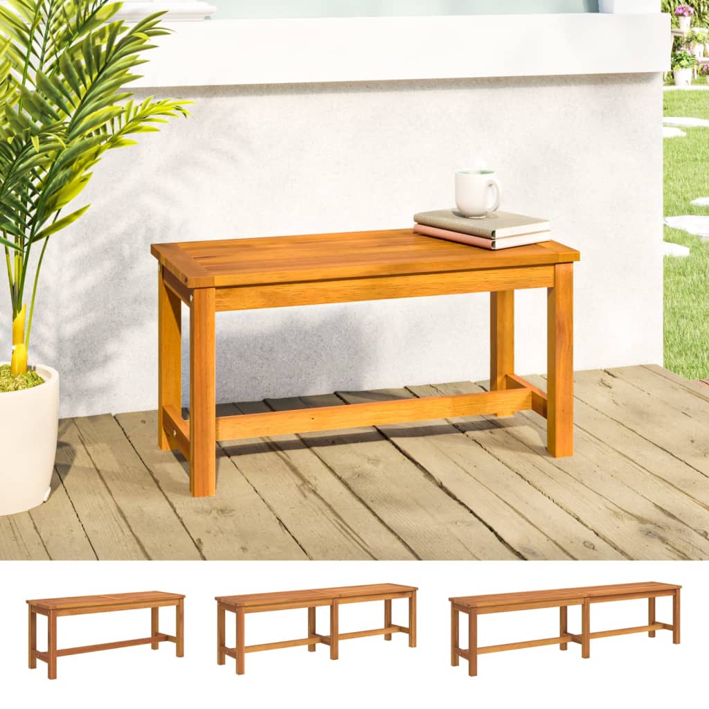 vidaXL Garden Bench Wooden Patio Park Bench Outdoor Seating Solid Wood Acacia-4